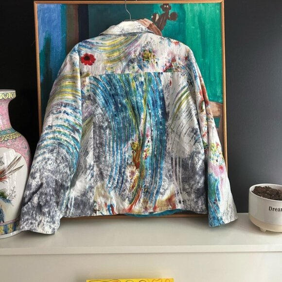 Parsley & Sage Multicolor Abstract Lined Jacket XL - Picture 9 of 16